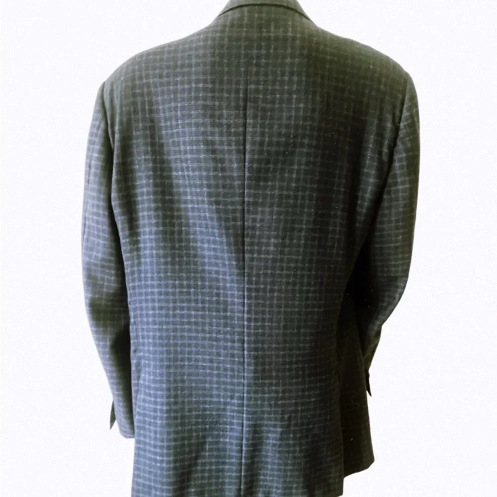 Ermenegildo Zegna Trofeo Light Wool Sport Coat Size 56R (46R US) In Blue & Brown